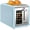 Ice Blue, variant on Touchscreen Toaster, Stainless Steel Smart Toaster, Suitable for Bagels, Muffins, Waffles, Gluten-Free Bread, Defrost, Reheat, Timer, 120V 825W