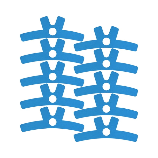 Rivenza 10 Pieces Tape Shoulder Pre Cut Elastic Athletic Strap Firm Support Sturdy Construction Breathable Material Comfortable Fit Muscle Support Blue