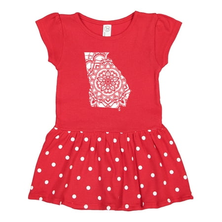 

Inktastic Georgia Silhouette Mandala Gift Toddler Girl Dress