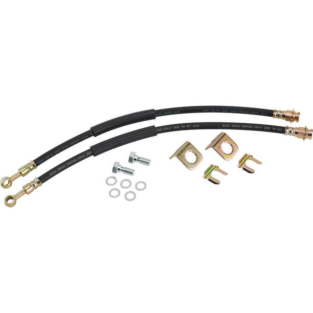 Rubber Front Brake Lines & Fitting Kit, 10mm1.5