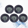 thumbnail image 4 of Shisuyan 5PC Round Digital Hygrometer Thermometer Embedded Electronic Digital Hygrometer Acrylic Reptile Pet Humidity Meter for Pet Store Home Use (Black), 4 of 9