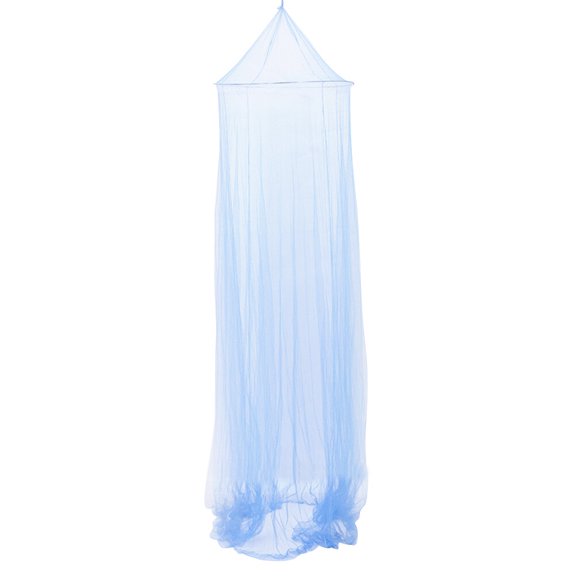 Cama de encaje, cortinas cónicas, cama con domo, dosel, mosquitera (azul oscuro)
