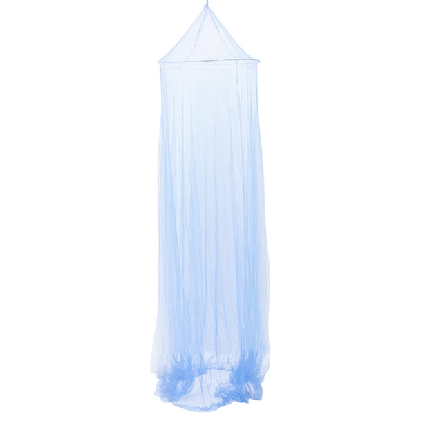 Cama de encaje, cortinas cónicas, cama con domo, dosel, mosquitera (azul oscuro)