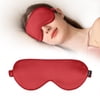 THXSILK 22 Momme Silk Sleep Eye Mask, Lightweight & Comfortable, Super Soft Eye Mask for Sleeping, Naps, Night Blindfold Eyeshade, Red