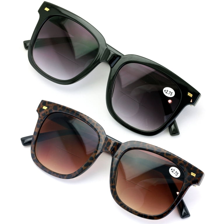 Oversized Polarized BiFocal Sunglasses +2.75 UV Protection 2 Pairs Women Oversized BIFOCAl Sunglasses Reader - Outdoor  main image 3