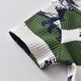thumbnail image 4 of Toddler Baby Boy Dinosaur Clothes Ribbed T-shirt Shorts Set Summer Outfits Green 12-18 Months, 4 of 6