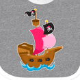 thumbnail image 4 of Inktastic Pirate Ship Girls Baby Bib, 4 of 4