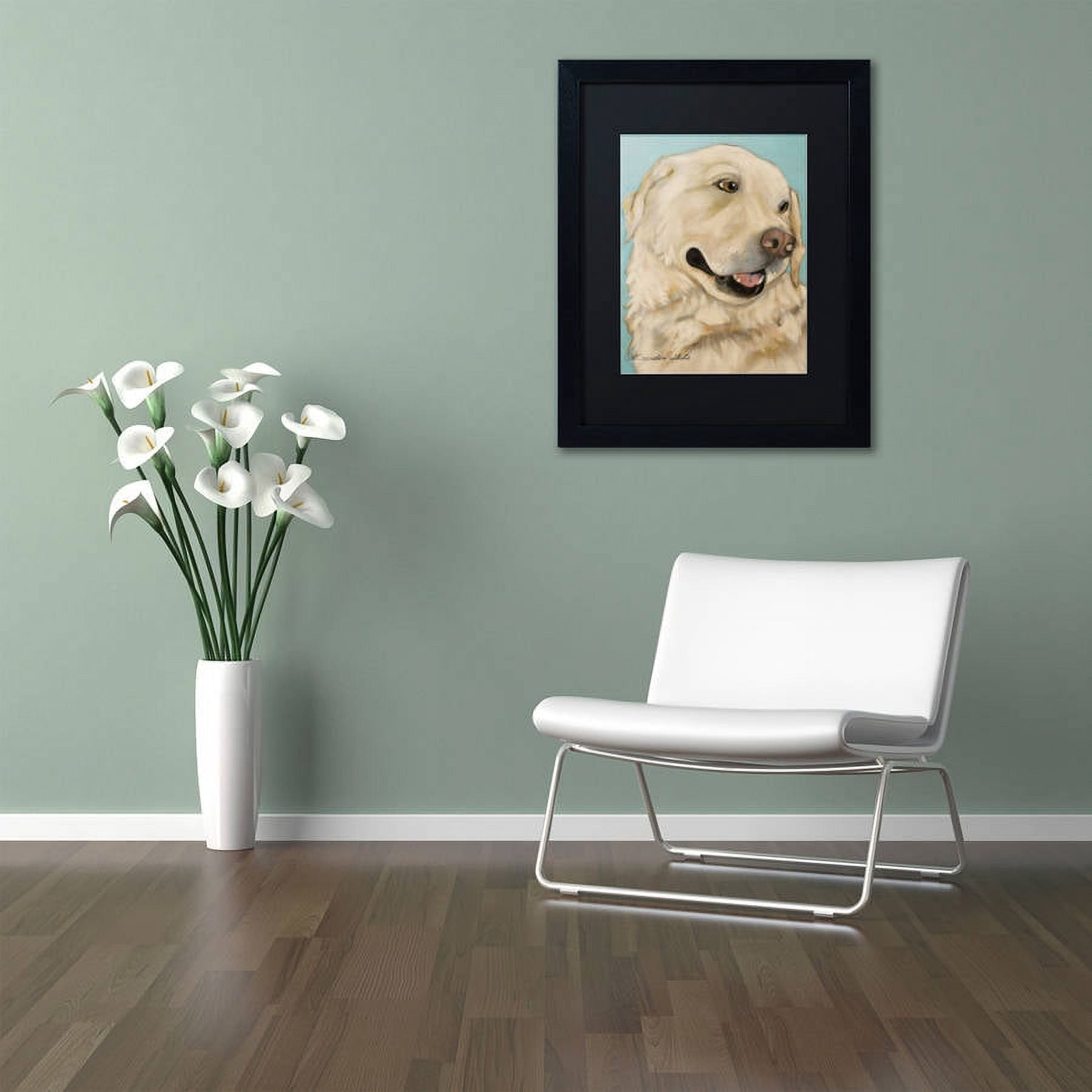 Trademark Fine Art "Jasper" Canvas Art by Pat Saunders-White, Black Matte, Black Frame