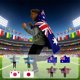 thumbnail image 1 of Bandera De Manga De Poliéster Chal de bandera multicolor para aficionados al fútbol, bandera de poliéster para eventos deportivos. Rkxzt, 1 of 8
