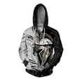 thumbnail image 5 of Novedades en sudaderas y sudaderas Sudadera con capucha de moda informal, moderna y versátil para hombre, camisa con capucha y cremallera con estampado de guerrero del siglo pasado para hombre, 5 of 5