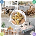 thumbnail image 4 of Yellow Sunflower Art Pattern Square Tablecloth,Waterproof Square Table Cover,Wipeable Spillproof Washable Table Cover for Home Kitchen Party Decor 42"X42"(107x107cm), 4 of 6
