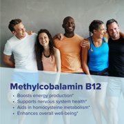 Superior Source No Shot Vitamin B12 Methylcobalamin 5,000 mcg, Quick Dissolve MicroLingual Tablets, 60 Count, Active Form of B12, Supports Energy Production, Nervous System Support, Non-GMO