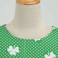 thumbnail image 4 of Ichuanyi Woman Dress, Summer Women St. Patrick's Day Retro O-Neck Printed Short-Sleeve Big Swing Dress, 4 of 9