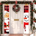 thumbnail image 3 of Inteprter 2 pares de pareado de puerta de Navidad para el hogar, colgante para festival al aire libre, diseño de escena, decoración colgante, bandera Kits de decoración para fiestas Inteprter HA070291-00, 3 of 6