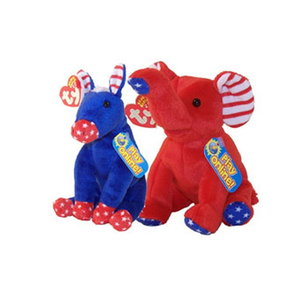 TY Beanie Babies 2.0 ELECTION BEANIES (Set of 2 Lefty & Righty) (7