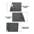 thumbnail image 4 of Little Donkey Andy Men's Lightweight Waterproof Rain Pants Breathable Hiking Pant for Outdoor Fishing Steel Gray S, 4 of 6