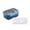 Blue, variant on 1500ml Extra Tall Bento Box with Fork Spoon Double Layer Deep Meal Prep Container for Large Lunches Portion Control