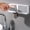 Gray#883, variant on Wall Mounted Double Soap Dish with Drainage Tray and Lid, No Drill Shower Soap Holder with 2 Compartments and Hooks for Bathroom or Dorm