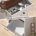 thumbnail image 6 of HARIPUL 13 Gallon Tilt Out Trash Cabinet, Freestanding Kitchen Trash Cabinet,White, 6 of 8