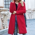 thumbnail image 1 of Puntoco Mujeres Fuzzy Fleece Lapel Open Front Long Cardigans Coat Faux Fur Otoño Invierno Warm Outwear Chaquetas Liquidación Puntoco Puntoco-2739, 1 of 6