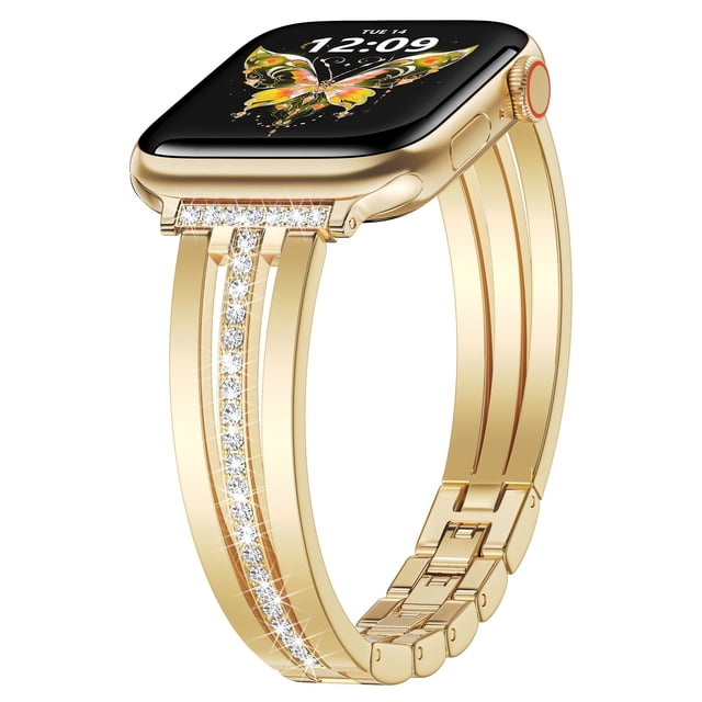 Correa de reloj AIRSPO Slim Gold, acero inoxidable, 38 mm, 40 mm, 41 mm