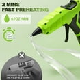 thumbnail image 6 of Cordless Hot Glue Gun with 2.0Ah Battery Charger and 30 Pcs Full Size Glue Sticks 100W Power Melt Glue Gun for DIY Festival Decor and Gifts, 6 of 11