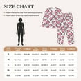 thumbnail image 3 of JUNZAN Rose Flowers Print Womens Pajama Sets,Long Sleeve Button Down for Women Pjs 2 piece, 3 of 7