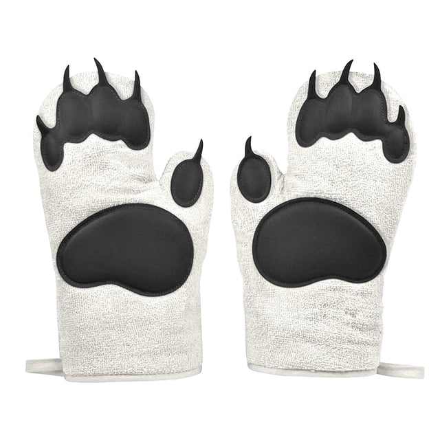 Worallymy Guantes para Hornear Guantes para Microondas Guantes con Aislamiento Térmico Manoplas con Aislamiento de Silicona de algodón Animal 1 Worallymy JD735811780