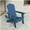 Blue, variant on FOOWIN Folding HDPE Adirondack Chair with 4 in 1 Cup Holder Tray Plastic Adirondack Chairs Weather Resistant Lawn Outdoor Fire Pit Chairs