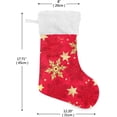 thumbnail image 3 of SKYSONIC Christmas Stocking Personalized Christmas Snowflake Large Candy Stocking Hanging Gift Xmas Stockings Decoration 1 PC for Family Holiday Party Ornaments Decor Fireplace, 3 of 7
