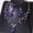 Dark blue, variant on Rhinestone Water Drop Bridal Jewelry Sets for Women Choker Necklace Earring Set Wedding Bride Jewelry Sets