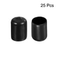 thumbnail image 2 of Uxcell 25pcs Tapas de goma 5/8"(15.5mm) ID Cubierta de tapa redonda de vinilo negra, 2 of 5