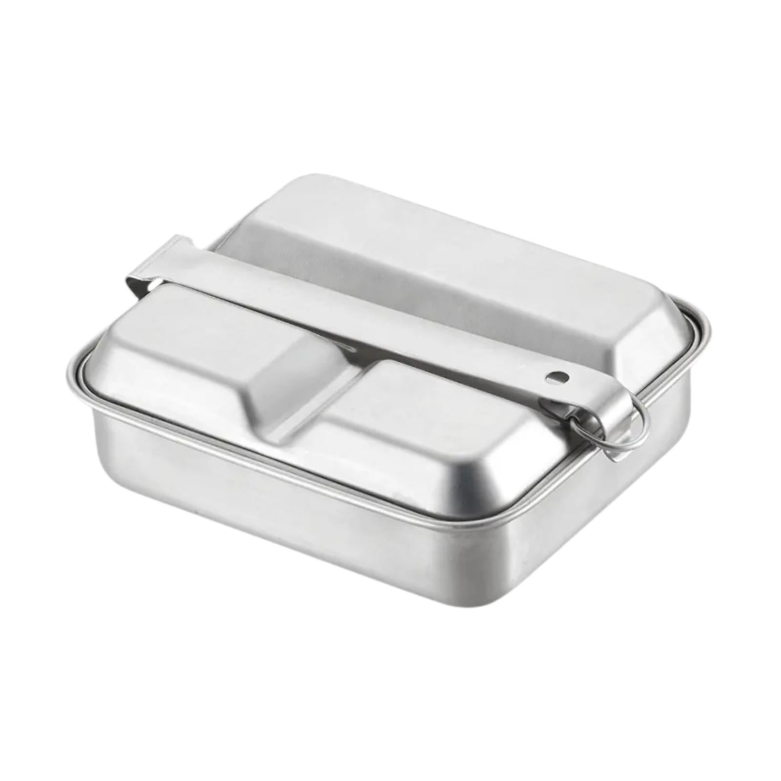 TISHITA Bento Box Stainless Steel Bento Box Double Layer Office Worker with Lock Lid Home Portable Box Camping Lunch Box