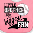 thumbnail image 4 of Inktastic Little Brother and Biggest Fan Baseball Family Fan Boys or Girls Baby Bib, 4 of 4