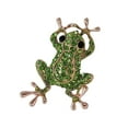 thumbnail image 2 of Opvise Unisex Brooch Frog Shape Alloy Rhinestone Decor Anti-slip Bag Coat Collar Hat Scarf Decoration Clothes Pin Party Prom Garment Jewelry, 2 of 8