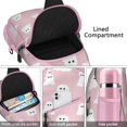 thumbnail image 4 of Sling Backpack,Pink Halloween Ghosts Sling Bag with Water Bottle Holder,Waterproof Sling Bag for Men/Women with Headphone Jack for Hiking,Travel, 4 of 6
