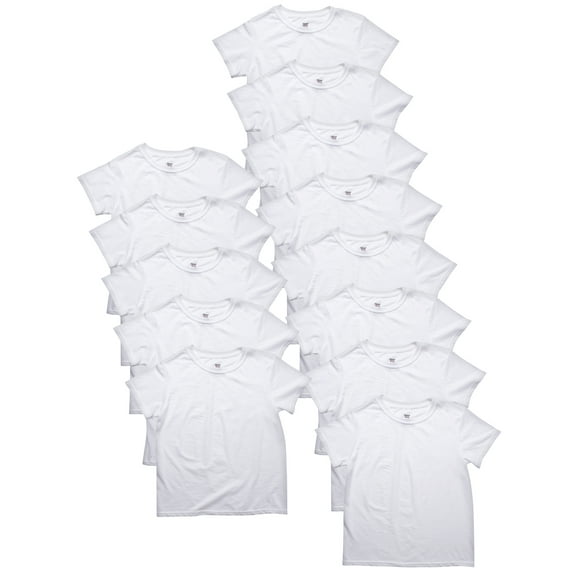 Hanes Boys Undershirts, 10 3 Bonus Pack Eco White Crew Neck Undershirts Sizes S - XL
