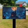 thumbnail image 3 of Full Moon Castle Pumpkin Bat Halloween Mailbox Covers,Magnetic 21x25.5 Inch Mailbox Wrap Waterproof Durable Halloween Post Letter Box Covers for Garden Outdoor Decorative, 3 of 4