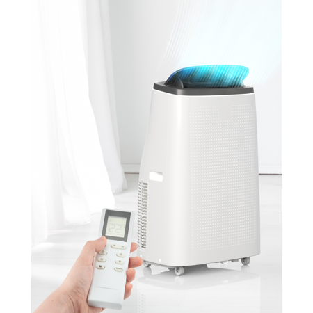 WhizMax 14,000 BTU 750 sq ft Portable Air Conditioner, Gray