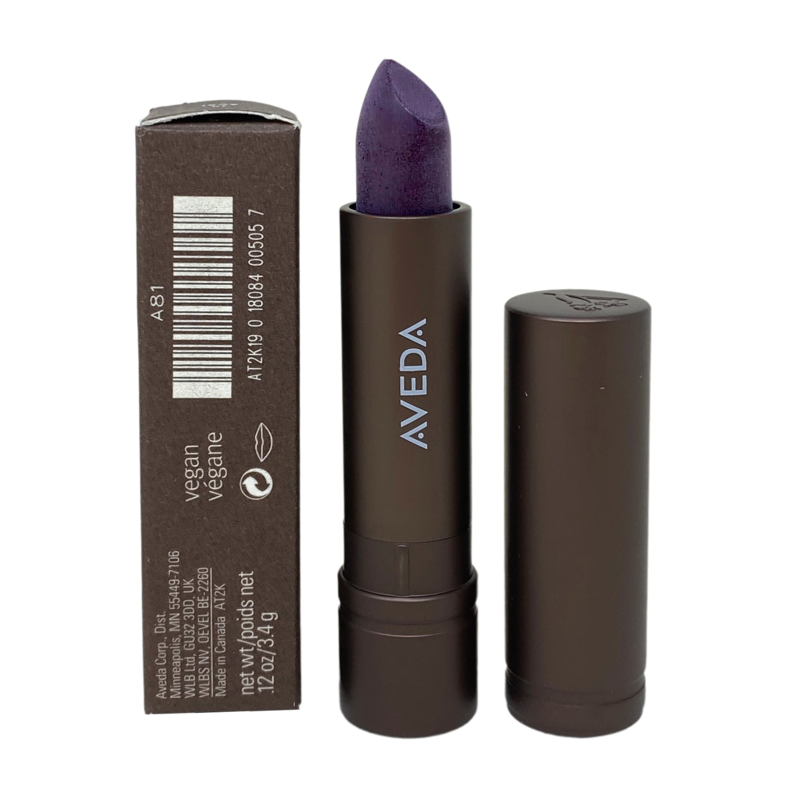 Aveda Feed My Lips Pure Nourish-Mint Lipstick - 19 Acai (Deep Purple) - .12 oz / 3.4 g