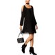 thumbnail image 1 of INC Vestido acampanado con hombros descubiertos para mujer, negro, grande I-N-C Alinear, 1 of 1