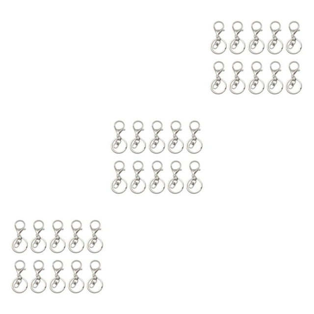 kurtrusly 10pcs / Set Fermoirs à Mousqueton Robustes et Durables Crochets Pivotants et Variété Argent Brillant 3Set