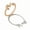 Golden, variant on Unisex Adjustable Alloy Ring Rhinestone Korean Letter Number Text Design Artificial Gem Electroplating Thread Opening Band Fashion Jewelry Ring 17mm