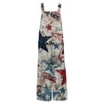 thumbnail image 6 of Iaqnaocc 250 Anniversary Usa Flag Women's Jumpsuits Loose Fit American Flag Stars Sleeveless Wide Leg Summer Adjustable Strap Patriotic Usa Flag Jumpsuits Rompers Khaki 5XL, 6 of 6