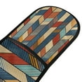 thumbnail image 4 of Yayeee Double Oven Mitt Kitchen Heat Resistant Baking 35" x7" Quilted Glove, Beige Geometric, 4 of 6