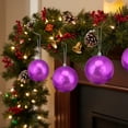 thumbnail image 3 of Northlight Shiny Purple Shatterproof Christmas Ball Ornament 4" (100mm), 3 of 8