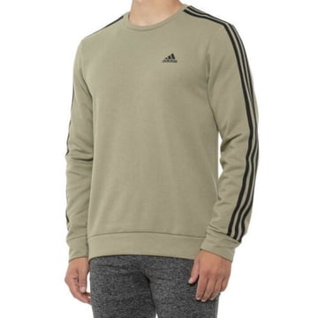 Adidas Men's Primegreen 3 Stripe Crew Sweatshirt Green