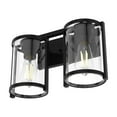 thumbnail image 4 of Hunter - Astwood 2-light Matte Black, Medium Size Vanity Light, Dimmable, Caged Style, for Bedrooms, Dining, Living Rooms - 48000, 4 of 7