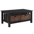 thumbnail image 4 of Manor Park Rustic Wood Coffee Table with Storage Baskets - Multiple Finishes, 4 of 6