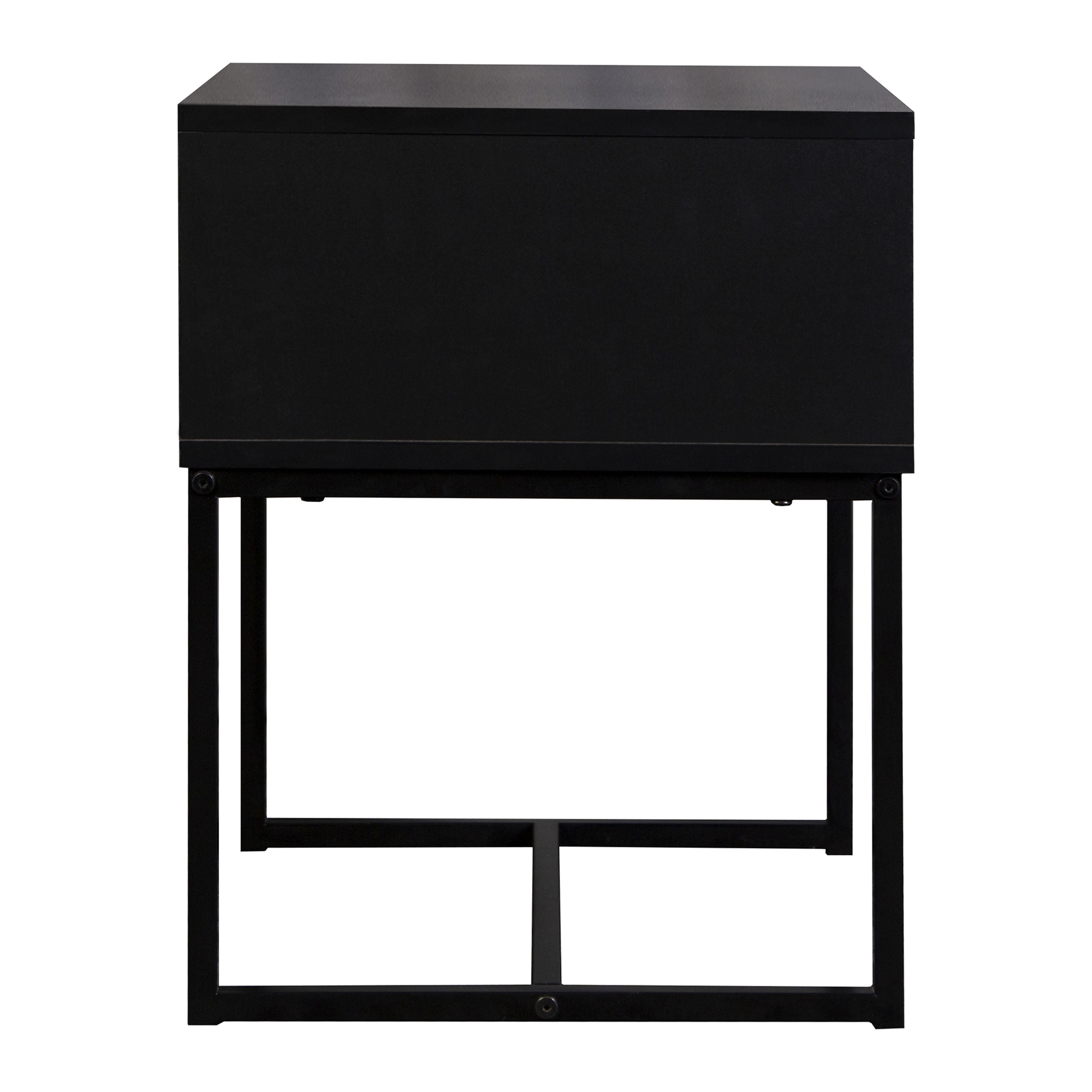 Modern Entryway Console Table with Storage Drawer, Compact Side Accent Table, Black Finish Wooden Drawer Narrow Space Saving Sofa Table for Hallway Living Room